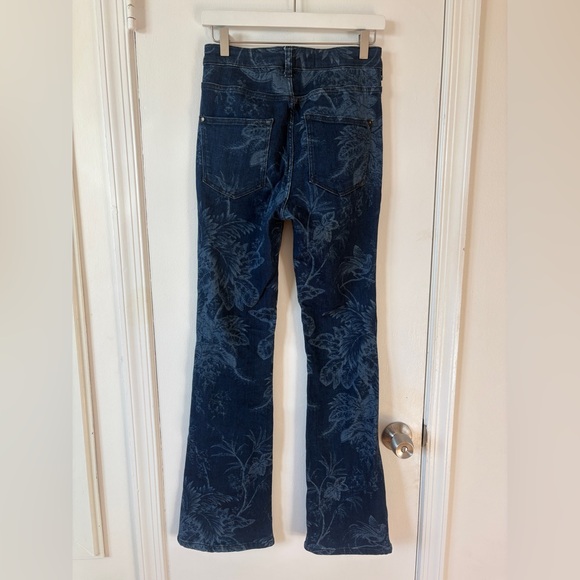 Anthropologie Pilcro The Icon High-Rise Flare Jeans Floral stretch denim 27 - Picture 3 of 12